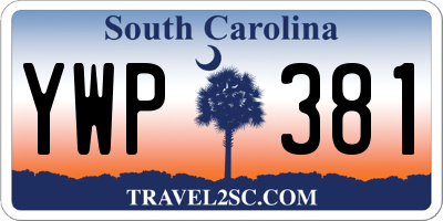 SC license plate YWP381