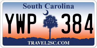 SC license plate YWP384