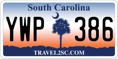 SC license plate YWP386
