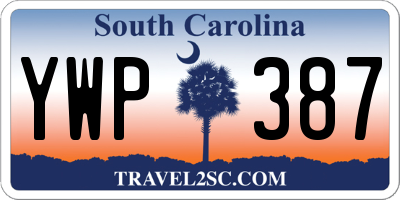 SC license plate YWP387