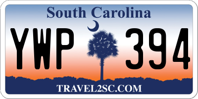 SC license plate YWP394
