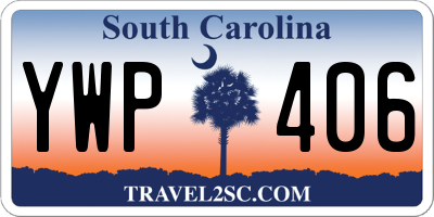 SC license plate YWP406