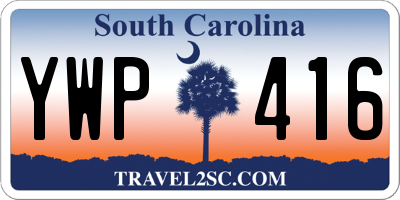SC license plate YWP416
