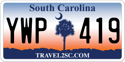 SC license plate YWP419