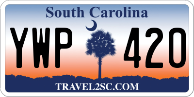SC license plate YWP420