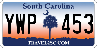 SC license plate YWP453