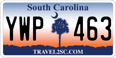 SC license plate YWP463