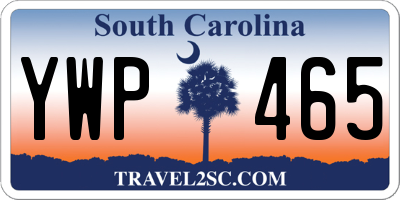 SC license plate YWP465
