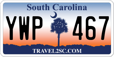 SC license plate YWP467