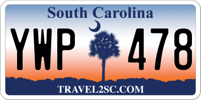 SC license plate YWP478