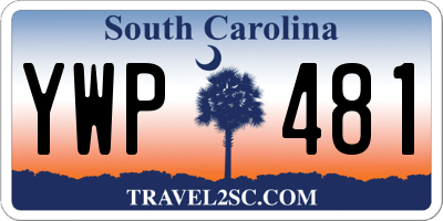 SC license plate YWP481