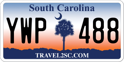 SC license plate YWP488