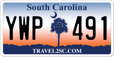 SC license plate YWP491