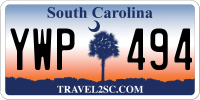 SC license plate YWP494
