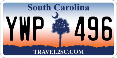 SC license plate YWP496