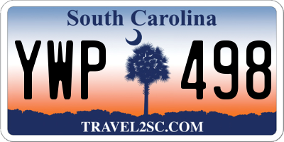 SC license plate YWP498