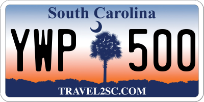 SC license plate YWP500