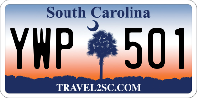 SC license plate YWP501