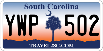SC license plate YWP502