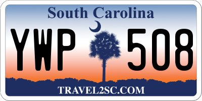 SC license plate YWP508