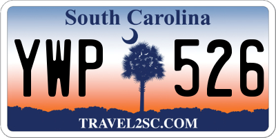 SC license plate YWP526
