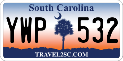 SC license plate YWP532