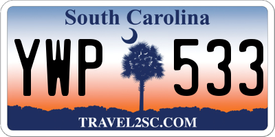 SC license plate YWP533