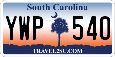 SC license plate YWP540