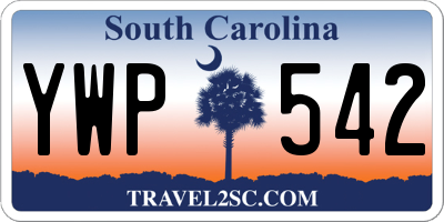 SC license plate YWP542