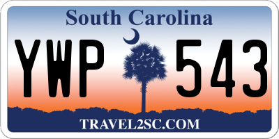 SC license plate YWP543