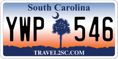 SC license plate YWP546