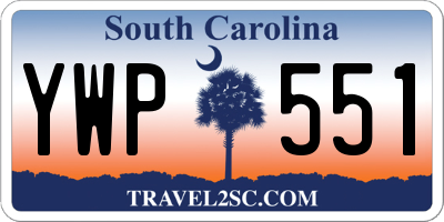 SC license plate YWP551
