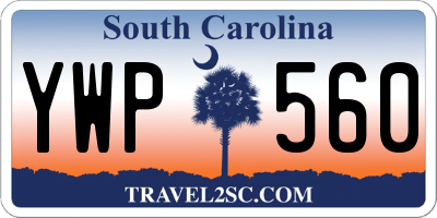 SC license plate YWP560