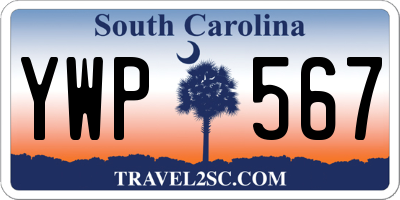 SC license plate YWP567