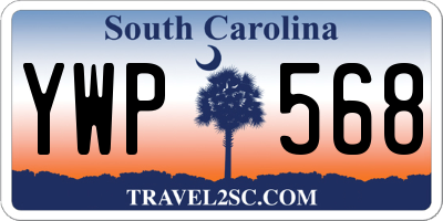 SC license plate YWP568