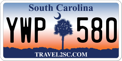 SC license plate YWP580