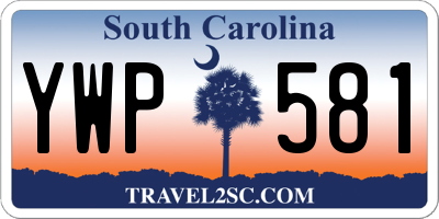 SC license plate YWP581
