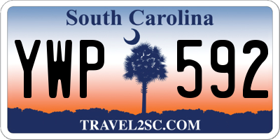 SC license plate YWP592
