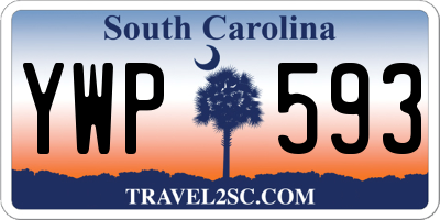 SC license plate YWP593