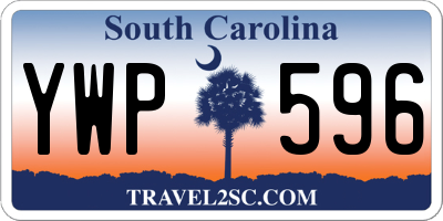 SC license plate YWP596