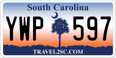 SC license plate YWP597