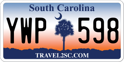 SC license plate YWP598