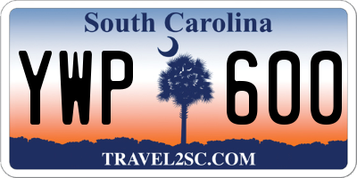 SC license plate YWP600