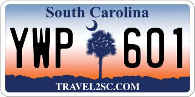 SC license plate YWP601