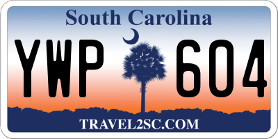 SC license plate YWP604