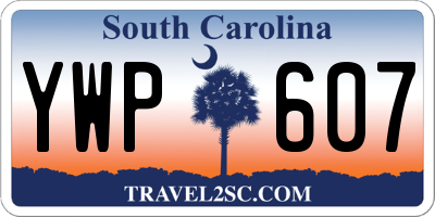 SC license plate YWP607