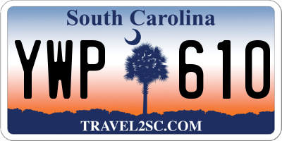 SC license plate YWP610