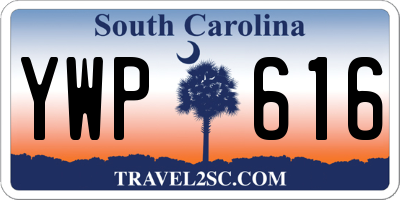 SC license plate YWP616