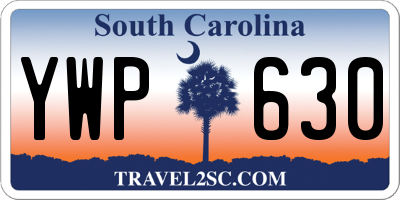 SC license plate YWP630