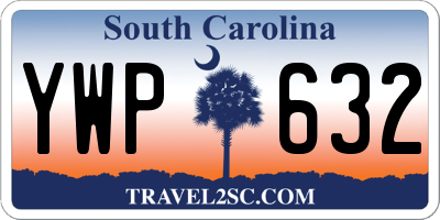 SC license plate YWP632